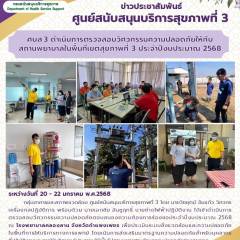 ศบส.3 ดําเนินการตรวจสอบวิศวกรรมความปลอดภัยให้กับ สถานพยาบาลในพื้นที่เขตสุขภาพที่ 3 ประจําปีงบประมาณ 2568