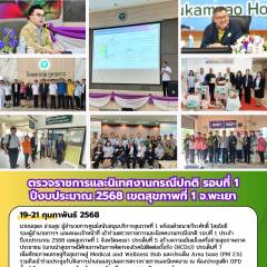 ตรวจราชการและนิเทศงานกรณีปกติ รอบที่ 1 ปีงบประมาณ 2568 เขตสุขภาพที่ 1 จ.พะเยา