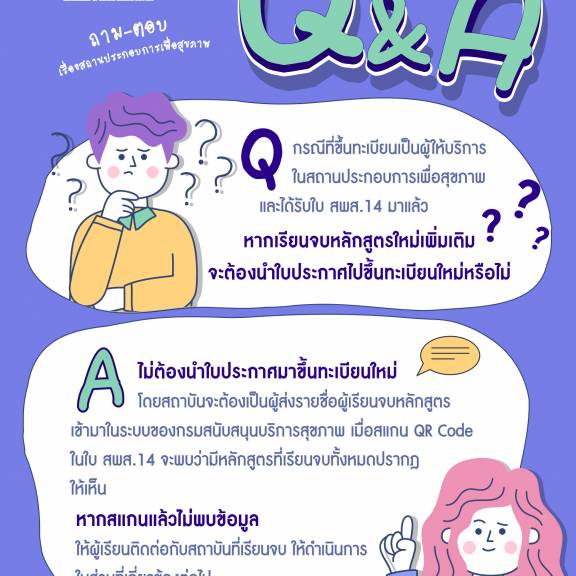 ผู้ให้บริการที่มีใบ สพส.14 แล้ว และเรียนจบหลักสูตรอื่นๆ เพิ่มเติม ต้องยื่นคำขอขึ้นทะเบียนใหม่หรือไม่