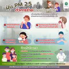 ฝุ่น PM 2.5 ตัวการร้ายทำคนไทยป่วย