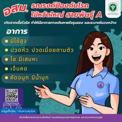 อสม. รณรงค์ป้องกันโรค ไข้หวัดใหญ่ สายพันธุ์ A 