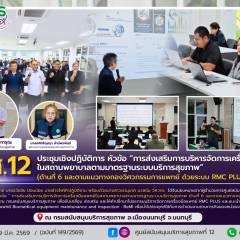 ศบส.12 ร่วมประชุมเชิงปฏิบัติการ หัวข้อ “การส่งเสริมการบริหารจัดการเครื่องมือแพทย์ในสถานพยาบาลตามมาตรฐานระบบบริการสุขภาพ” ณ กรมสนับสนุนบริการสุขภาพ จังหวัดนนทบุรี 