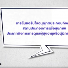 ขั้นตอนการยื่นขอรับใบอนุญาตประกอบกิจการการดูแลผู้สูงอายุหรือผู้มีภาวะพึ่งพิง