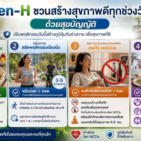 Gen-H ชวนสร้างสุขภาพดีทุกช่วงวัย ด้วยสุขบัญญัติ