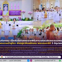 ศบส.12 ร่วมกิจกรรม เนื่องในโอกาสพระราชพิธีมหามงคลเฉลิมพระชนมพรรษา 4 รอบ สมเด็จพระนางเจ้าสุทิดา พัชรสุธาพิมลลักษณ พระบรมราชินี 3 มิถุนายน 2569