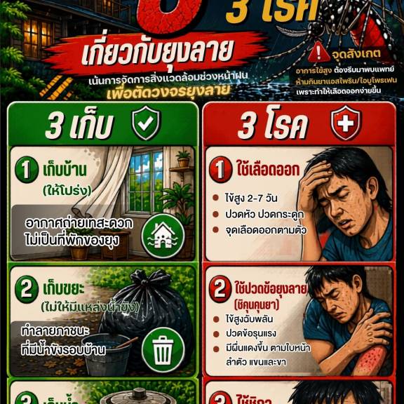 รหัสลับ 3 เก็บ ป้องกัน 3 โรค
