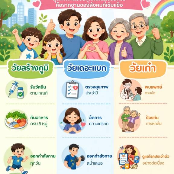 ครอบครัวแข็งแรง...เริ่มจากการดูแล สุขภาพทุกช่วงวัย