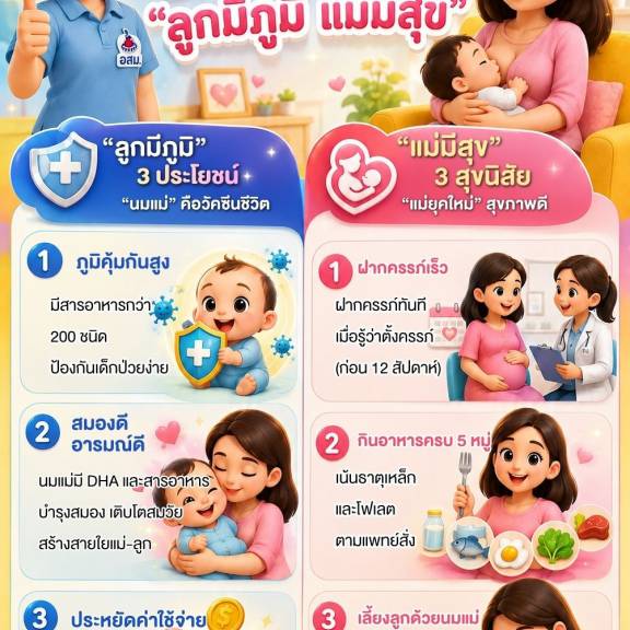 อสม.ห่วงใย ชวนเลี้ยงลูกด้วยนมแม่ “ลูกมีภูมิ แม่มีุสข”