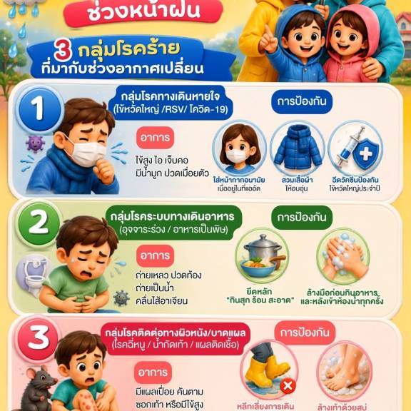 ปลอดภัย ไกลโรคร้าย ช่วงหน้าฝน